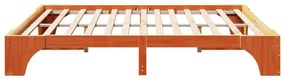 vidaXL Σκελετός Κρεβατιού Καφέ κεριού 180 x 200 cm Μασίφ ξύλο πεύκου