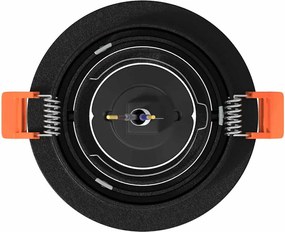 vidaXL Σποτ 6 pcs Μαύρο 9 x 9 x 2 εκ. Αλουμίνιο