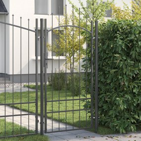 vidaXL Πύλη Κήπου, Πύλη Φράχτη Γκρι 200 x 100 cm 100 x 200 cm Ατσάλι
