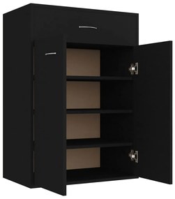 vidaXL Παπουτσοθήκη Μαύρη 60 x 35 x 84 εκ. από Επεξ. Ξύλο
