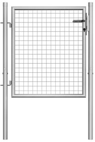 vidaXL Πόρτα Κήπου Ασημί 100x75 εκ. από Γαλβανισμένο Ατσάλι