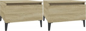vidaXL Τραπεζάκια Σαλονιού 2 τεμ. Sonoma Δρυς 50x46x35 εκ. Επεξ. Ξύλο