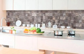 Αυτοκόλλητη φωτοταπετσαρία για πλακάκια πέτρας κουζίνας - 260x60