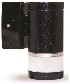 Σποτ Φωτιστικό Τοίχου Αλουμινίου Down με Plexiglass 131 AL LIGHTUP-131.AL.BP-Μαύρο 131.AL.BP