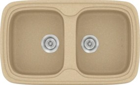 Sanitec Classic 312 (82×50) - Γρανιτένιος νεροχύτης - Granite Cappuccino