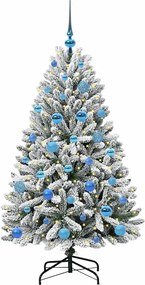 vidaXL Τεχνητό Χριστουγεννιάτικο Δέντρο Πράσινο και Λευκό 150 cm