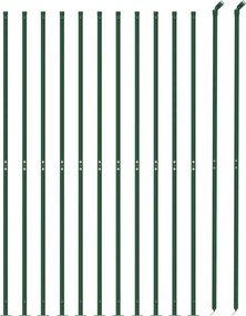 vidaXL Συρματόπλεγμα Περίφραξης Πράσινο 2,2 x 25 μ. με Βάσεις Φλάντζα