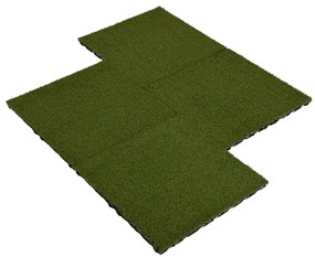 vidaXL Πλακάκια Συνθετικού Χλοοτάπητα 8 τεμ. 50x50x2,5 εκ. Καουτσούκ