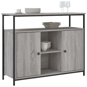 vidaXL Μπουφές Γκρι Sonoma 100x35x80 εκ. από Επεξεργασμένο Ξύλο