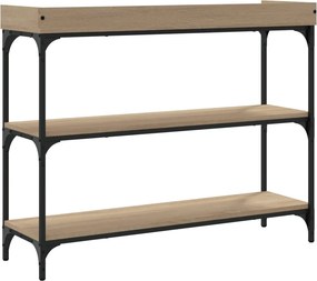 vidaXL Τραπέζι Κονσόλα με Ράφια Sonoma Δρυς 100 x 30 x 80 εκ.