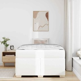 vidaXL Σκελετός Κρεβατιού Λευκό 120 x 190 cm Τεχνητό δέρμα