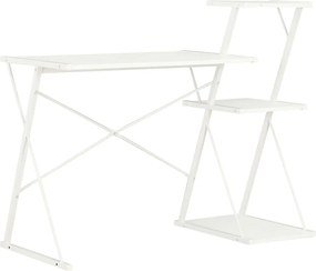 vidaXL Γραφείο με Ράφια Λευκό 116 x 50 x 93 εκ.