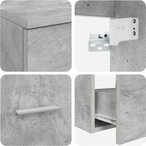 vidaXL Σετ Επίπλων Μπάνιου 2 pcs Γκρι Σκυροδέματος Επεξεργασμένο Ξύλο