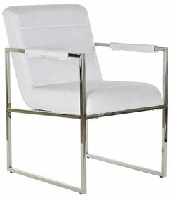 Καρέκλα DKD Home Decor πολυεστέρας Χάλυβας Λευκό (56 x 68 x 92 cm)