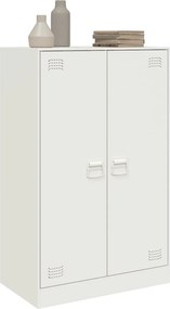 vidaXL Μπουφές Λευκός 67x39x107 εκ. από Ατσάλι