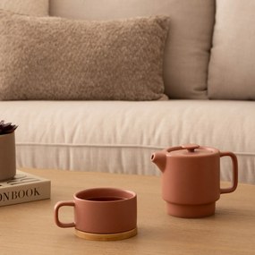 Τσαγιέρα Με Κούπα &amp; Με Φίλτρο 400ml S-D Natural 160724B Terra