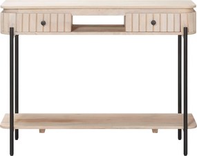 vidaXL Χειροποίητο Τραπέζι Πλευρικό Λευκό 100 x 30 x 76 εκ.