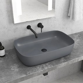 KARAG MILOS Νιπτήρας επικαθήμενος Grey Matt LT 2143-PMDG KARAG 60x39x14,5cm KARAG-5206836049595