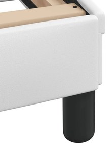 vidaXL Κρεβάτι με Στρώμα Dover Λευκό 140x200εκ.από Συνθετικό Δέρμα