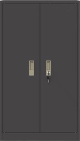 vidaXL Ντουλάπι αποθήκευσης Μαύρο 60 x 40 x 105 εκ Ατσάλι