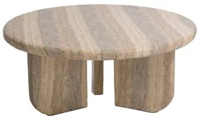 Τραπέζι Καθιστικού Frey Travertine (91x91x38) Soulworks 0910011