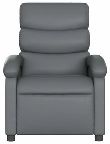 vidaXL Πολυθρόνα Μασάζ Ανακλινόμενη Γκρι από Συνθετικό Δέρμα
