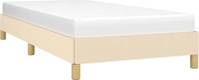 vidaXL Πλαίσιο κρεβατιού χωρίς στρώμα Κρέμα 80x200 cm Ύφασμα