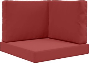 vidaXL Μαξιλάρι Καναπέ Εξωτερικού Χώρου 3 pcs Μπορντό Πολυεστέρας