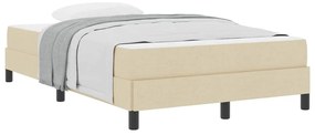 vidaXL Κρεβάτι με ελατήρια με στρώμα Κρεμ 120 x 200 cm ύφασμα