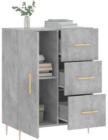 vidaXL Ντουλάπι Γκρι Σκυροδέματος 69,5x34x90 εκ. Επεξεργασμένο Ξύλο