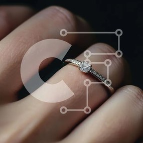 Σετ των 2 Intra Συλλεκτικό Ξύλινο Παζλ Plywood 4mm - Γυναικείο χέρι με κομψό δαχτυλίδι αρραβώνων Σε Ξύλινο Κουτί - Διαστάσεις: 10x10 cm – 25 κομμάτια