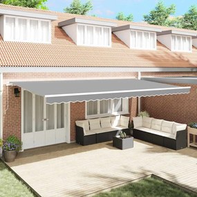 vidaXL Σκελετός Τέντας Λευκό 600 x 350 εκ Αλουμίνιο