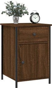 vidaXL Κομοδίνα 2 τεμ. Καφέ Δρυ 40x42x60 εκ. από Επεξεργ. Ξύλο