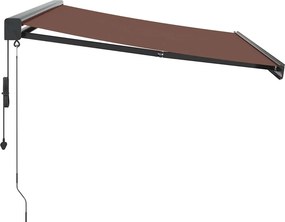 vidaXL Τέντα Πτυσσόμενη Αυτόματη Καφέ 350x250 εκ.