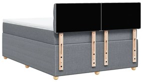 ΚΡΕΒΑΤΙ BOXSPRING ΜΕ ΣΤΡΩΜΑ ΑΝΟΙΧΤΟ ΓΚΡΙ 140X190 ΕΚ. ΥΦΑΣΜΑΤΙΝΟ 3289758