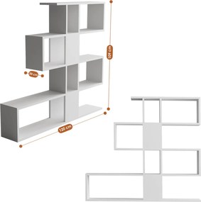 Βιβλιοθήκη Λευκό KARLIN 120x20x109