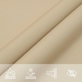 vidaXL Πανί Σκίασης Τρίγωνο Μπεζ 5 x 6 x 6 μ. από Ύφασμα Oxford