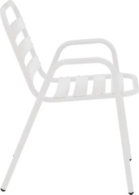 Τραπεζαρία Watson-Sussie pakoworld μέταλλο λευκό-γυαλί Φ60x70εκ