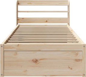 vidaXL Πλαίσιο Κρεβατιού Κεφαλάρι 75x190εκ. Μασίφ Πεύκο