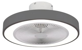 Ανεμιστήρας Οροφής Halo Flow 15W Με CCT LED Φωτισμό 45W Τηλεχειριστήριο Γκρι 50cm Estia 06-30162