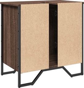 vidaXL Ντουλάπι Νιπτήρα Μπάνιου Καφέ Δρυς 60x35x60 εκ. Επεξ. Ξύλο