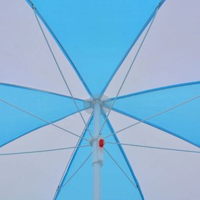 Ομπρέλα - Σκίαστρο Παραλίας Μπλε / Λευκή 180 εκ. Υφασμάτινη - Πολύχρωμο
