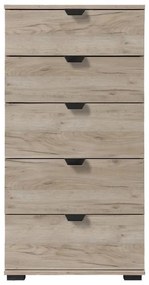 Κομότα - Συρταριέρα Duero 5F 45 Γκρί Δρύς 45x40x95 εκ. 45x40x95 εκ.