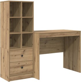 vidaXL Γραφείο Artisan Oak 135,5 x 50 x 127 εκ 2 τμχ.