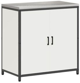 vidaXL Σετ Αποθήκευσης Κουζίνας με ράφι 2 pcs Λευκό 180 x 50 x 92 εκ.