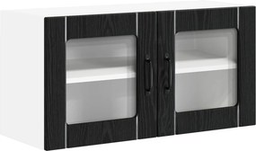 vidaXL Ραφιέρα τοίχου LUCCA Μαύρη Δρυς 80 x 31 x 40 εκ