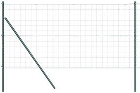 vidaXL Φράχτης με Στήλες. Πράσινο 1.2 x 25 m Ατσάλι