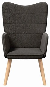 vidaXL Χαλαρωτική Πολυθρόνα Σκούρο γκρι 62 x 67 x 95.5 εκ ύφασμα