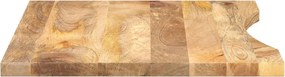 vidaXL Επιφάνεια Γραφείου Καμπύλη 80x60x2,5 εκ Μασίφ Ακατ. Μάνγκο