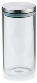 Δοχείο Αποθήκευσης Baker 10768 Φ9,5x19,5cm 1,1Lt Clear-Inox Kela Ατσάλι,Γυαλί